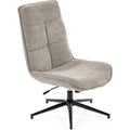 Chaise de coiffeuse pivotante avec fonction inclinaison et dossier confortable, fauteuil en tissu chenille gris