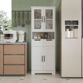 Buffet de cuisine avec 4 portes et 2 tiroirs, meuble de rangement multifonction pour salle a manger ou salon